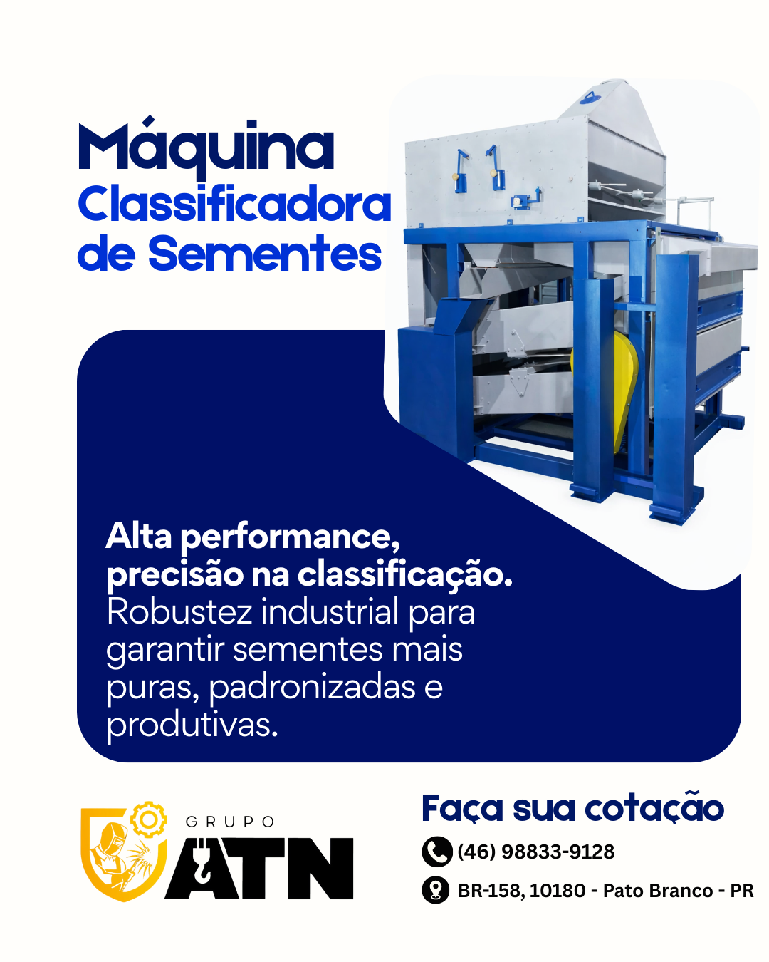 Criativo Grupo ATN — Classificadora de sementes